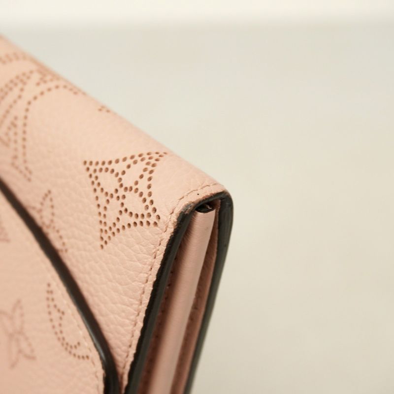 Louis Vuitton Long Wallet Mahina Portefeuille Iris M60145 Magnolia Women's