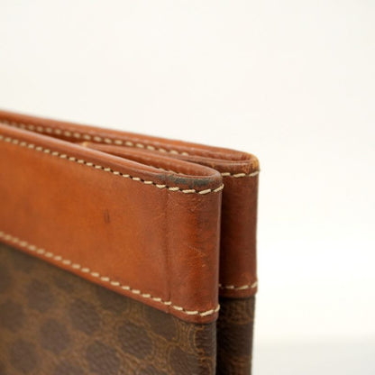 Celine Tote Bag Macadam PVC Brown Gold Hardware Women's