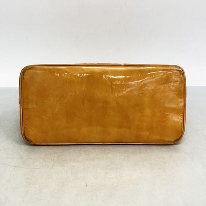 Chanel Tote Bag Reproduction Tote Patent Leather Orange Pink Silver Hardware