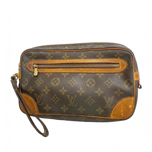 Louis Vuitton Clutch Bag Monogram Marly Dragonne GM M51825 Brown Men's
