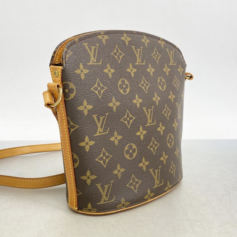 Louis Vuitton Shoulder Bag Monogram Drouot M51290 Brown Ladies