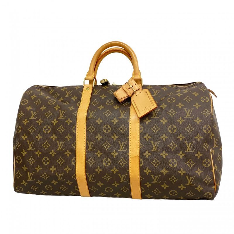Louis Vuitton Boston Bag Monogram Keepall 50 M41426 Brown Men Women Unisex