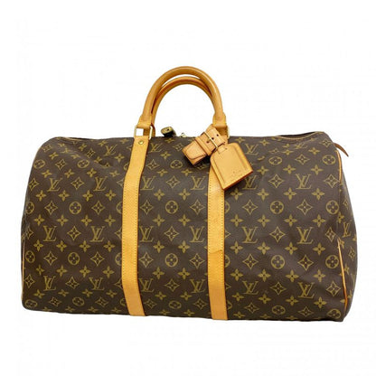 Louis Vuitton Boston Bag Monogram Keepall 50 M41426 Brown Men Women Unisex