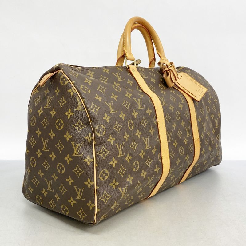 Louis Vuitton Boston Bag Monogram Keepall 50 M41426 Brown Men Women Unisex