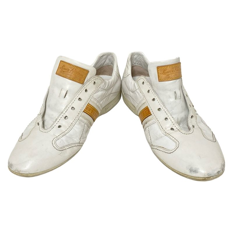 Louis Vuitton Sneakers 40 Women's - White X Brown Leather