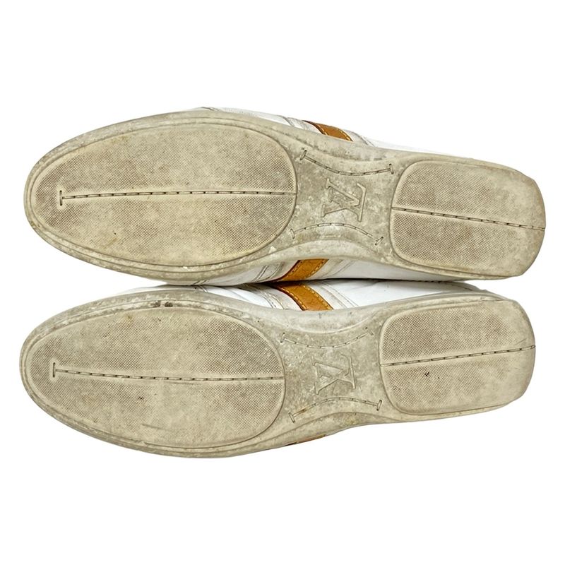 Louis Vuitton Sneakers 40 Women's - White X Brown Leather