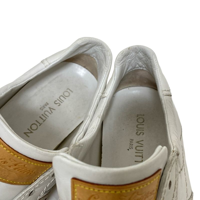 Louis Vuitton Sneakers 40 Women's - White X Brown Leather