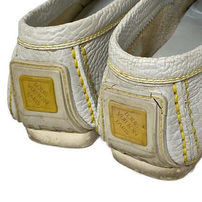 Louis Vuitton Driving Shoes 6 Women's - White Leather