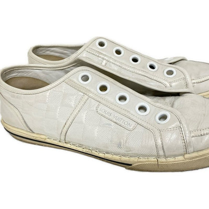 Louis Vuitton Sneakers 6 Women's - White Damier Infini Shape Pressed Leather
