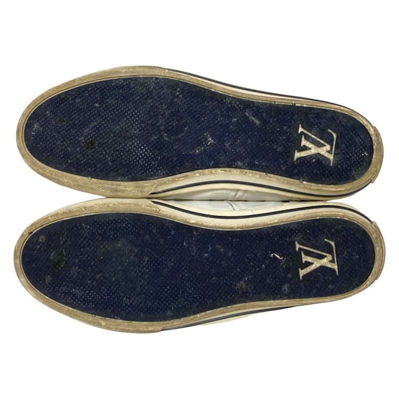 Louis Vuitton Sneakers 6 Women's - White Damier Infini Shape Pressed Leather