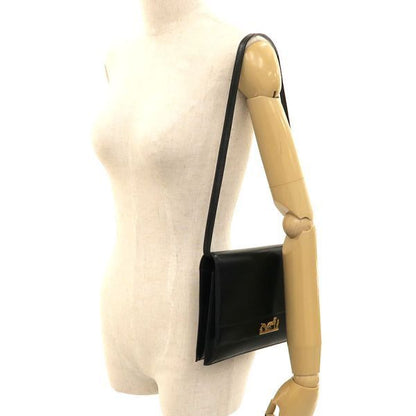 Hermes Eugenie Black Leather Crossbody Bag