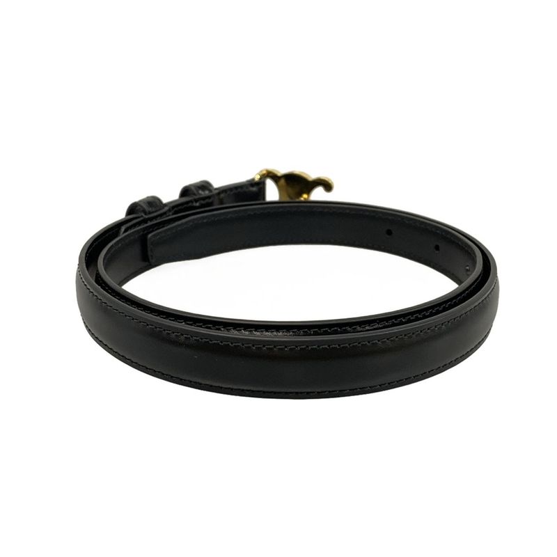 Celine Belt 75 - Black X Gold Leather
