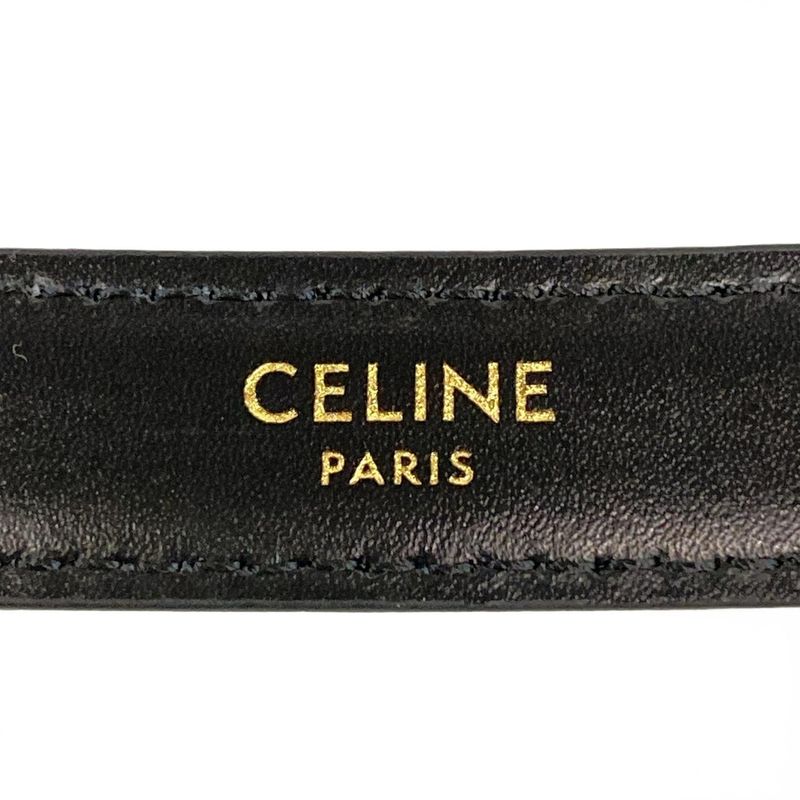 Celine Belt 75 - Black X Gold Leather