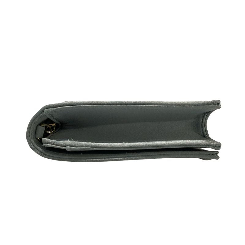 Dior Christian Dior Wallet Diorama S03280sfe Blue Gray Chain Wallet