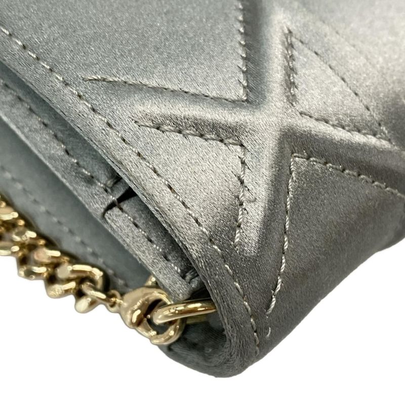 Dior Christian Dior Wallet Diorama S03280sfe Blue Gray Chain Wallet