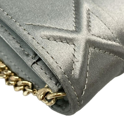 Dior Christian Dior Wallet Diorama S03280sfe Blue Gray Chain Wallet