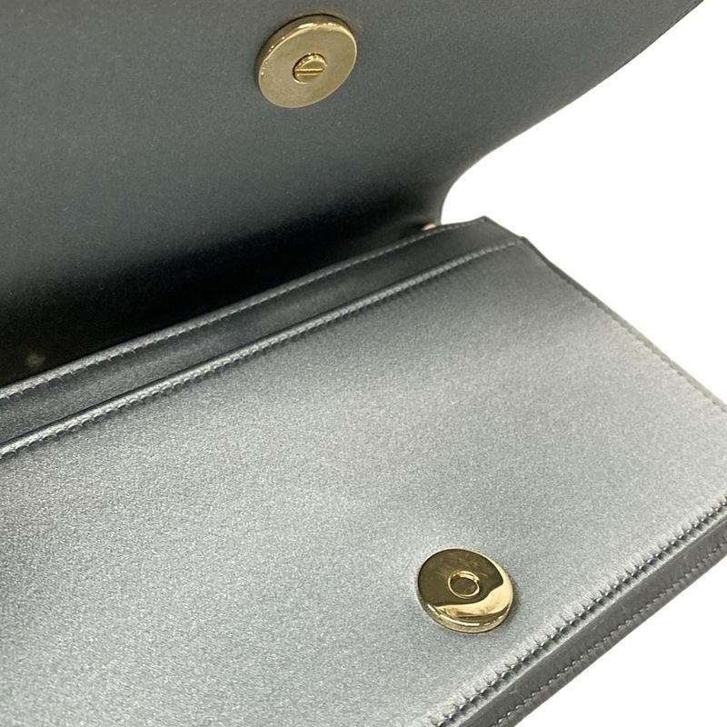 Dior Christian Dior Wallet Diorama S03280sfe Blue Gray Chain Wallet