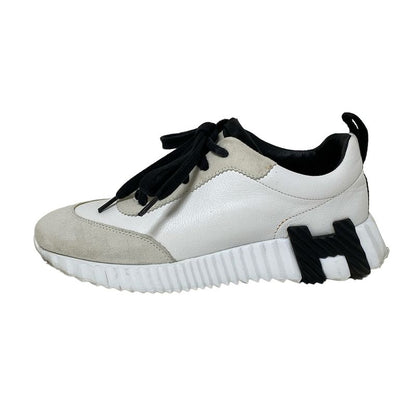 Hermes Sneakers 35 Women's Bouncing White X Light Gray X Black Insole Removable