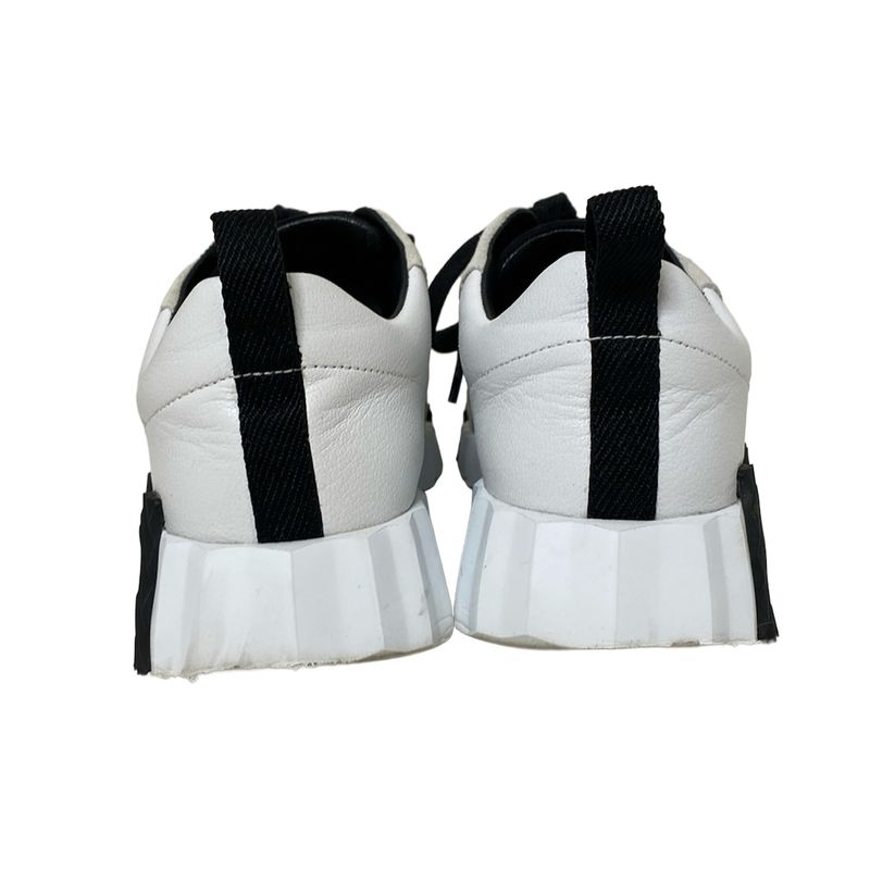 Hermes Sneakers 35 Women's Bouncing White X Light Gray X Black Insole Removable