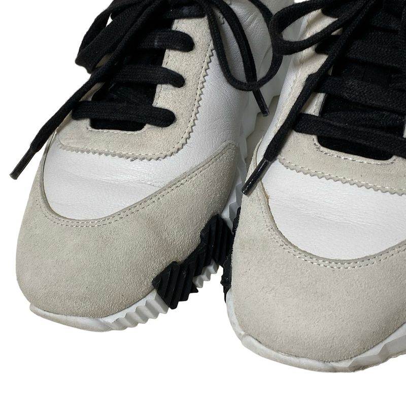 Hermes Sneakers 35 Women's Bouncing White X Light Gray X Black Insole Removable