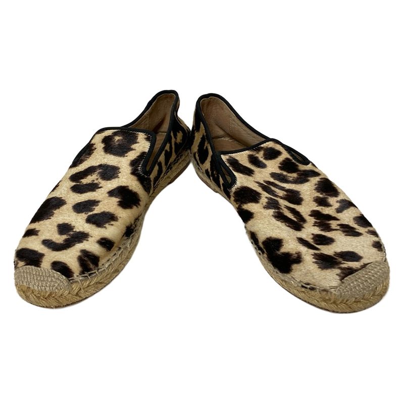 Celine Slip-Ons 36 Women's - Beige X Black X Dark Brown Leopard Print Espadrille