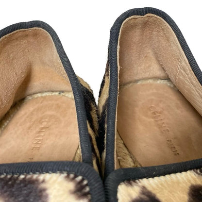 Celine Slip-Ons 36 Women's - Beige X Black X Dark Brown Leopard Print Espadrille