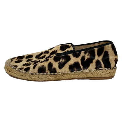 Celine Slip-Ons 36 Women's - Beige X Black X Dark Brown Leopard Print Espadrille