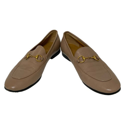 Gucci Loafers 36 1 2 Women's - 460723 Light Brown Horsebit Leather