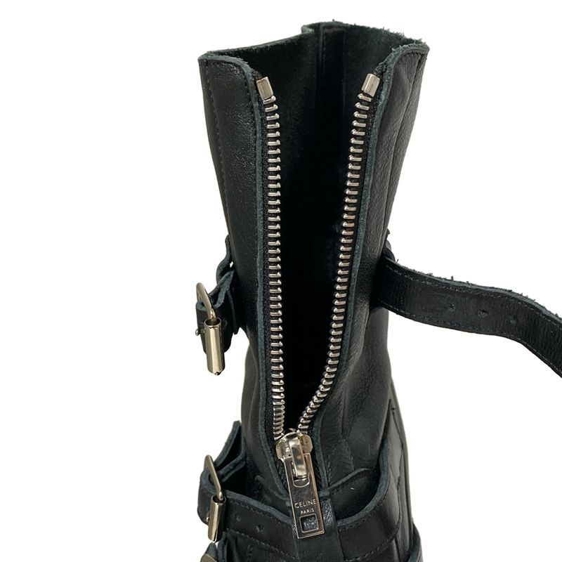 Celine Short Boots 37 Women's - Black Hedi Slimane Berlin Boots Leather