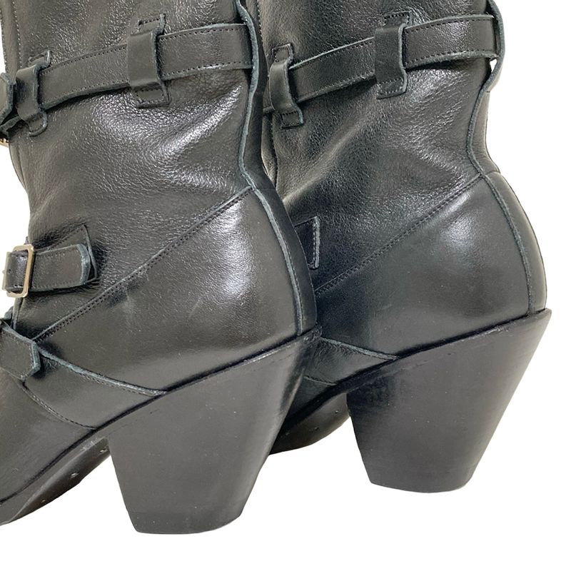 Celine Short Boots 37 Women's - Black Hedi Slimane Berlin Boots Leather