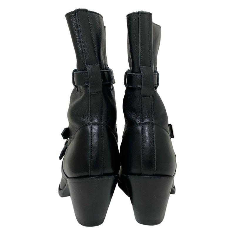 Celine Short Boots 37 Women's - Black Hedi Slimane Berlin Boots Leather