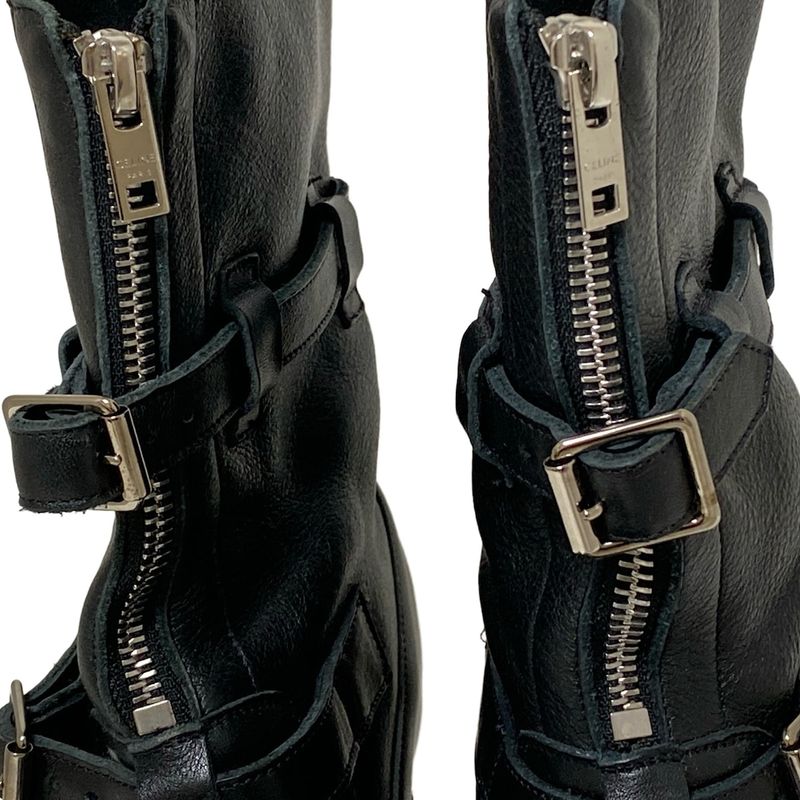 Celine Short Boots 37 Women's - Black Hedi Slimane Berlin Boots Leather