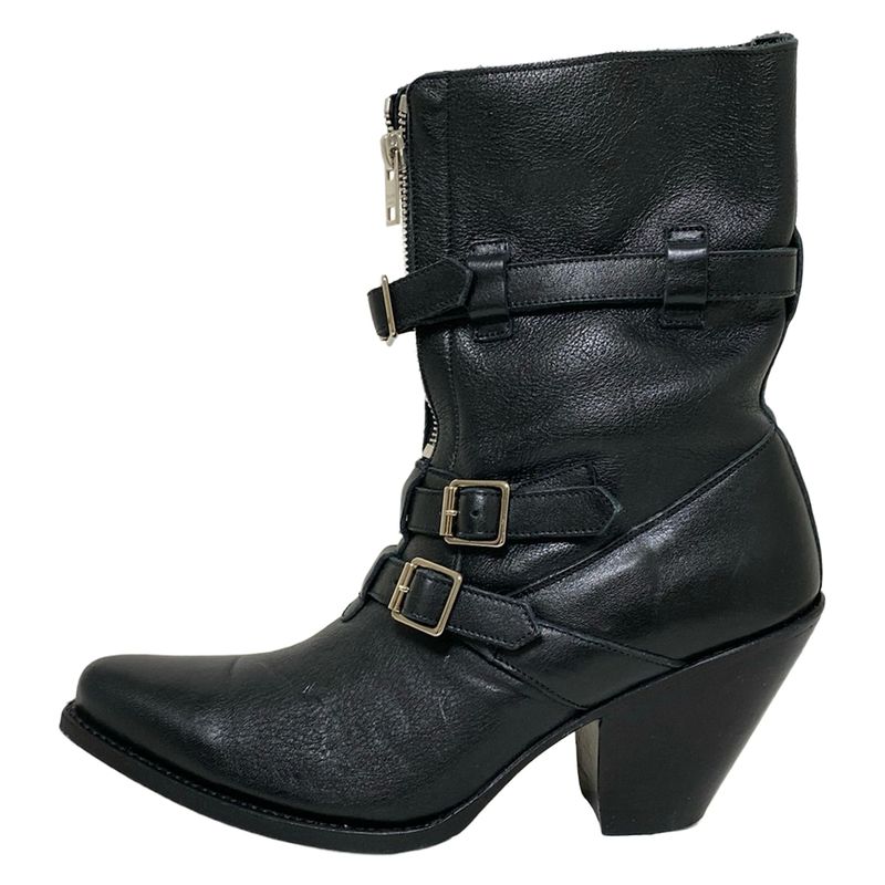 Celine Short Boots 37 Women's - Black Hedi Slimane Berlin Boots Leather