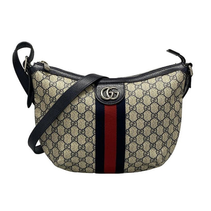Gucci Shoulder Bag Ophidia GG Small Shoulder Bag 598125 Navy X Ivory X Red