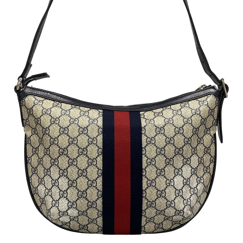 Gucci Shoulder Bag Ophidia GG Small Shoulder Bag 598125 Navy X Ivory X Red