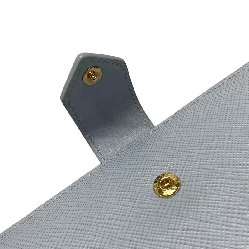 Prada Long Wallet - 1mv025 Light Blue Leather