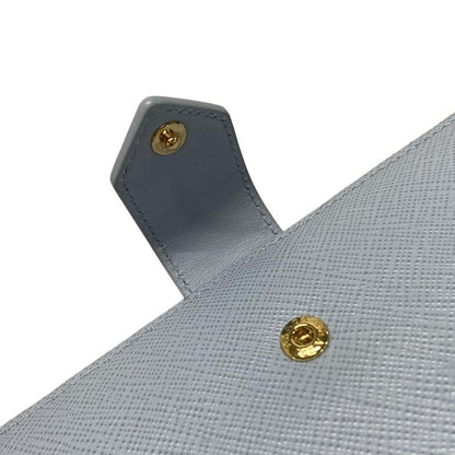 Prada Long Wallet - 1mv025 Light Blue Leather