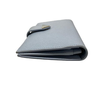 Prada Long Wallet - 1mv025 Light Blue Leather