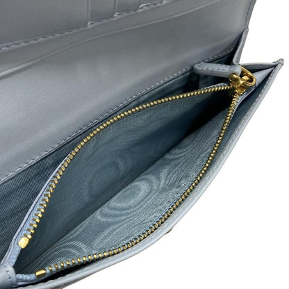 Prada Long Wallet - 1mv025 Light Blue Leather