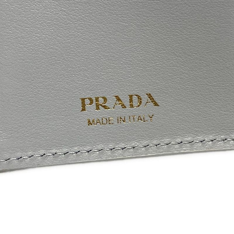 Prada Long Wallet - 1mv025 Light Blue Leather
