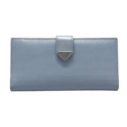 Prada Long Wallet - 1mv025 Light Blue Leather