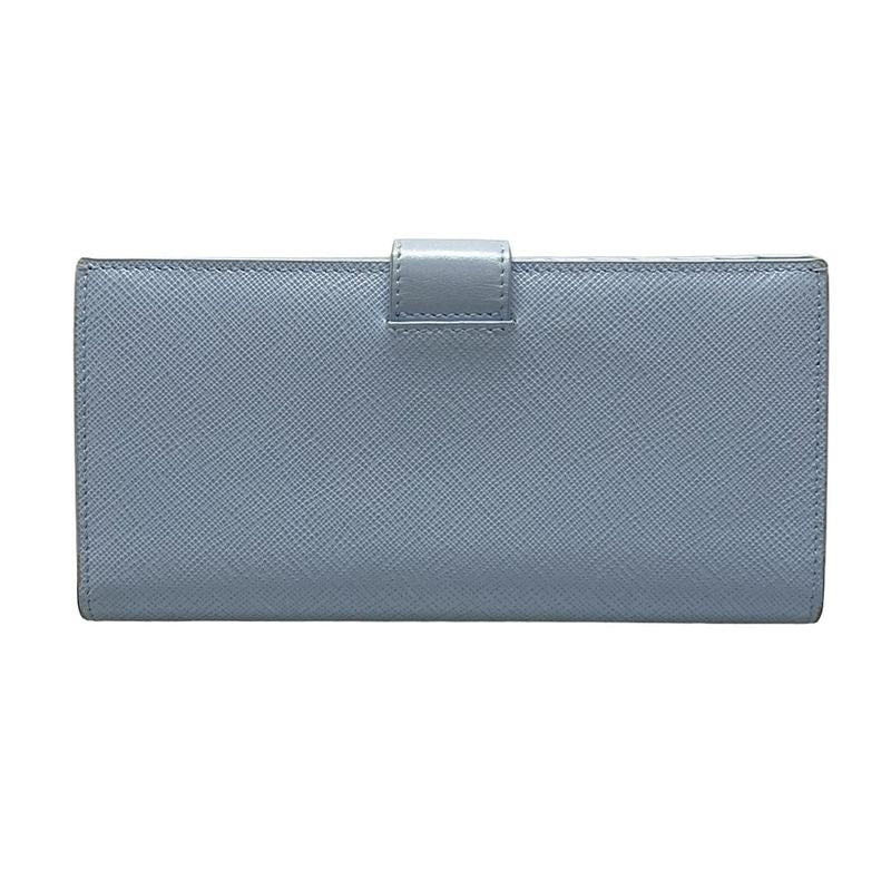 Prada Long Wallet - 1mv025 Light Blue Leather