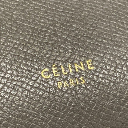 Celine Handbag Belt Bag Mini Dark Gray Leather