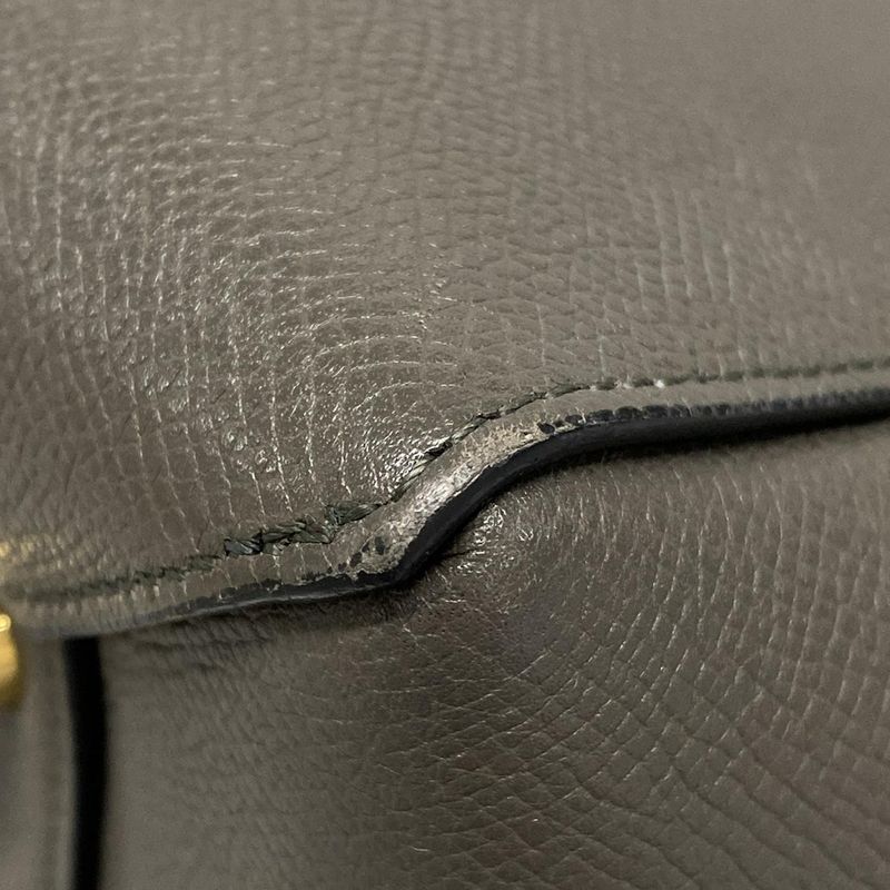 Celine Handbag Belt Bag Mini Dark Gray Leather