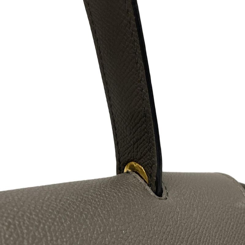 Celine Handbag Belt Bag Mini Dark Gray Leather