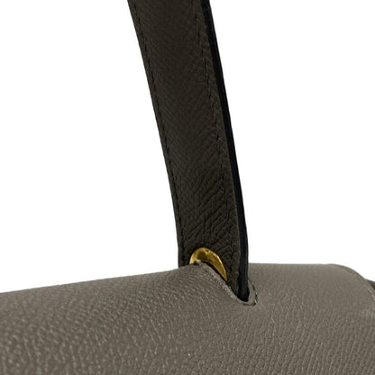 Celine Handbag Belt Bag Mini Dark Gray Leather