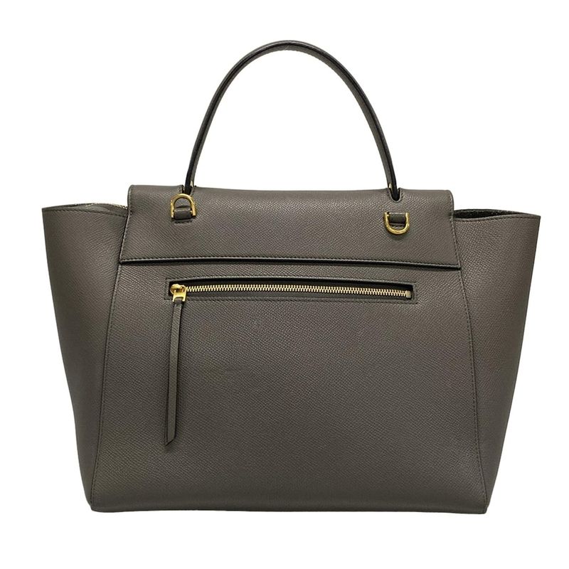 Celine Handbag Belt Bag Mini Dark Gray Leather