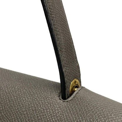 Celine Handbag Belt Bag Mini Dark Gray Leather