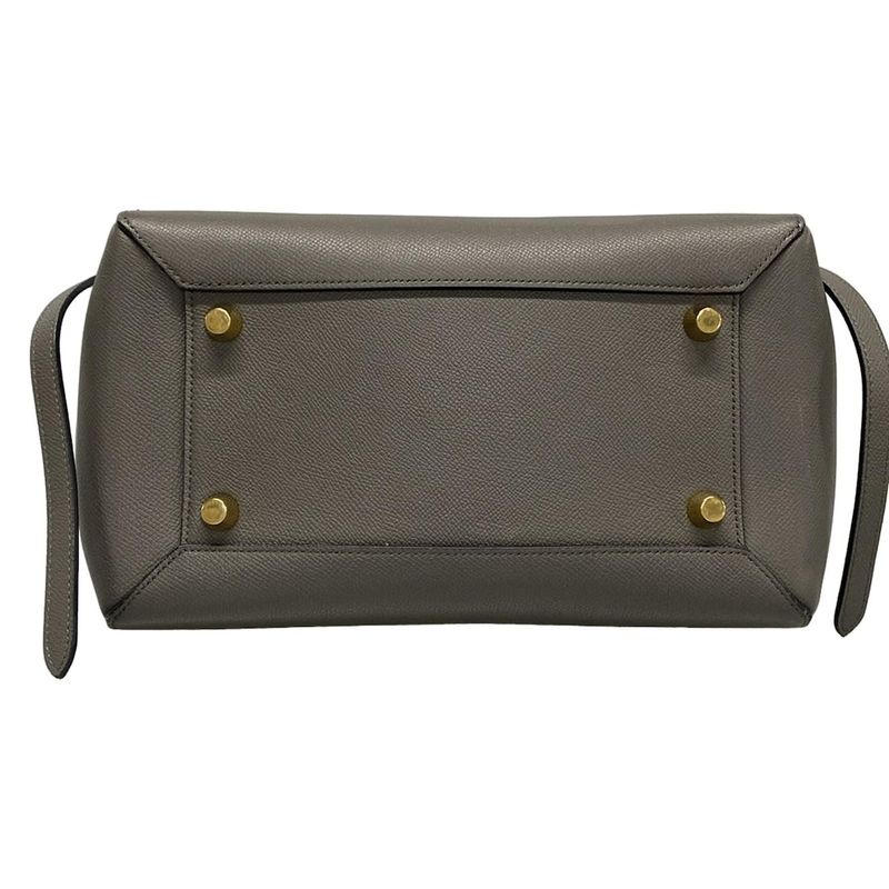 Celine Handbag Belt Bag Mini Dark Gray Leather