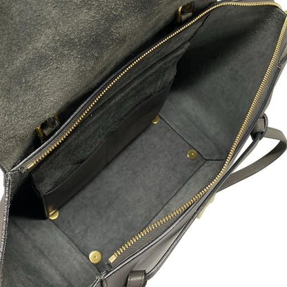 Celine Handbag Belt Bag Mini Dark Gray Leather